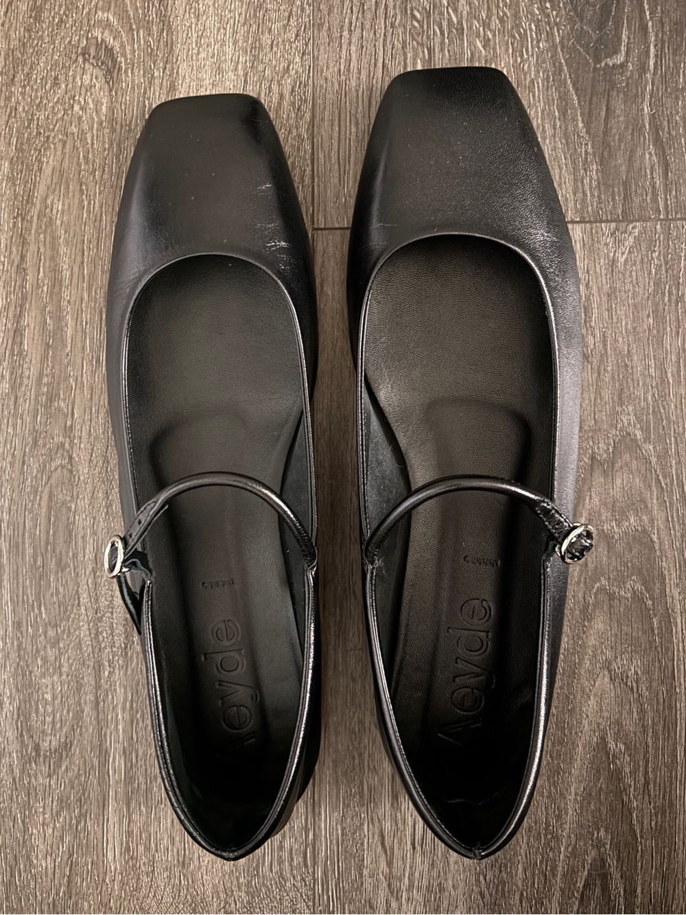 Aeyde Black Uma Mary-Jane Flats